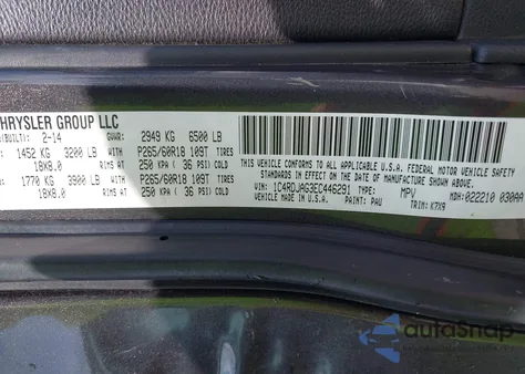 2014 Dodge Durango Sxt z USA, uszkodzony, nr VIN 1C4RDJAG3EC446291